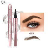 Four Claw Liquid Eyebrow Pen Waterproof Sweatproof Long Lasting 3D Wild Brow Microblading Makeup for Beginners