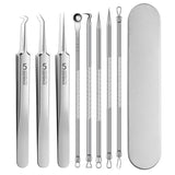 4-11Pcs Ingrown Hair Tweezers Acne Blackhead Removal Needles Black Dots Cleaner Deep Cleansing Pore Cleaner Face Skin Care Tools