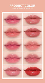 Set of 10 Shimmering Lip Glosses, Easy-To-Apply Lip Glaze, Non-Stick, Non-Fading, Moisturizing, Shiny Lip Gloss, Glass Lip Gloss with Fine Shimmer and Pearlescent Effect