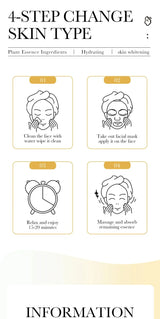 15pcs SADOER 24K Gold Vitamin C Hyaluronic Acid Facial Masks for Face Moisturizing Firming Hydrating Face Mask Facial Skin Care