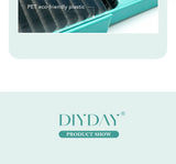 DIYDAY Ellipse Flat Eyelash Extensions 0.15 0.20 Super Softer Individual Flat Lashes Natural Look False Eyelashes for Makeup