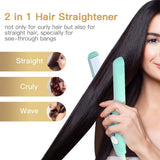 New Mini Hair Straightener Flat Iron Ceramic Curling Iron Short Hair Portable Dual-Use Curler Hair Styling Care For Traveling