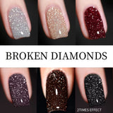 MIANEL Autumn Gel Nail Polish Adhesive Burst Flash Broken Diamond Halloween Christmas Nails Art Kit for Professional Use