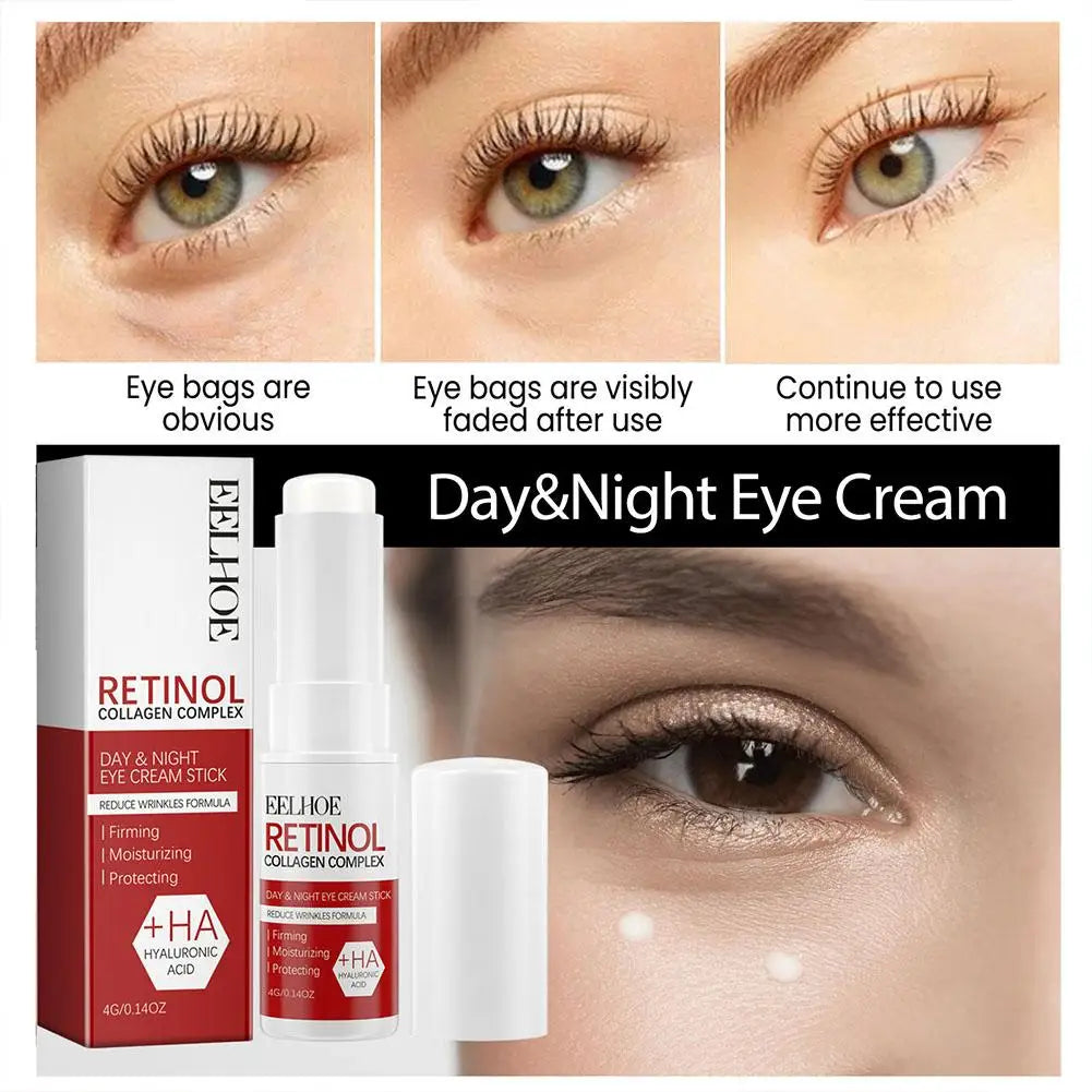 Retinol Eye Cream Stick Anti Aging Fade Dark Circles Under the Eyes Remove Eye Bags Moisturizing Firming Skin Eyes Care