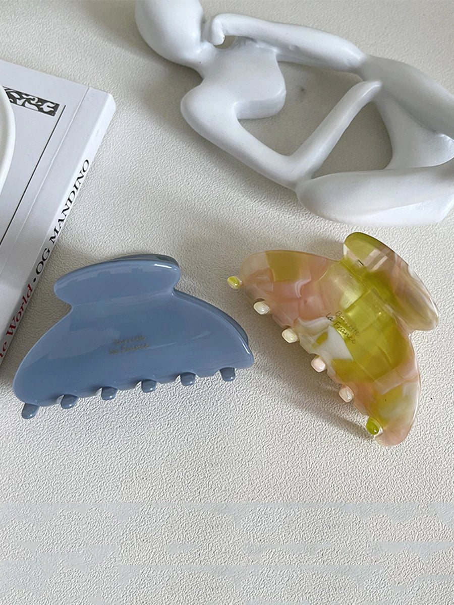 1 Pack French Elegant Acetate Hair Clip New Women's Sweet Shark Clip Medium Exquisite Hair Accessories Headpiece