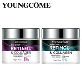 Retinol & Collagen Day Night Moisturizer with Hyaluronic Acid - Hydrating Face Cream for Tender Skin | All Skin Types Organic Fo