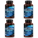Marine Collagen Capsules for Women & Men, Type I Peptides with Hyaluronic Acid, Vitamin C & Biotin, Beauty Glow Nails, 60 Count