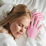 2Pcs Reusable Silicone Moisturizing Gloves, Exfoliating Spa Hand Masks for Dry Cracked Skin, Soft Smooth Hand Care Tools