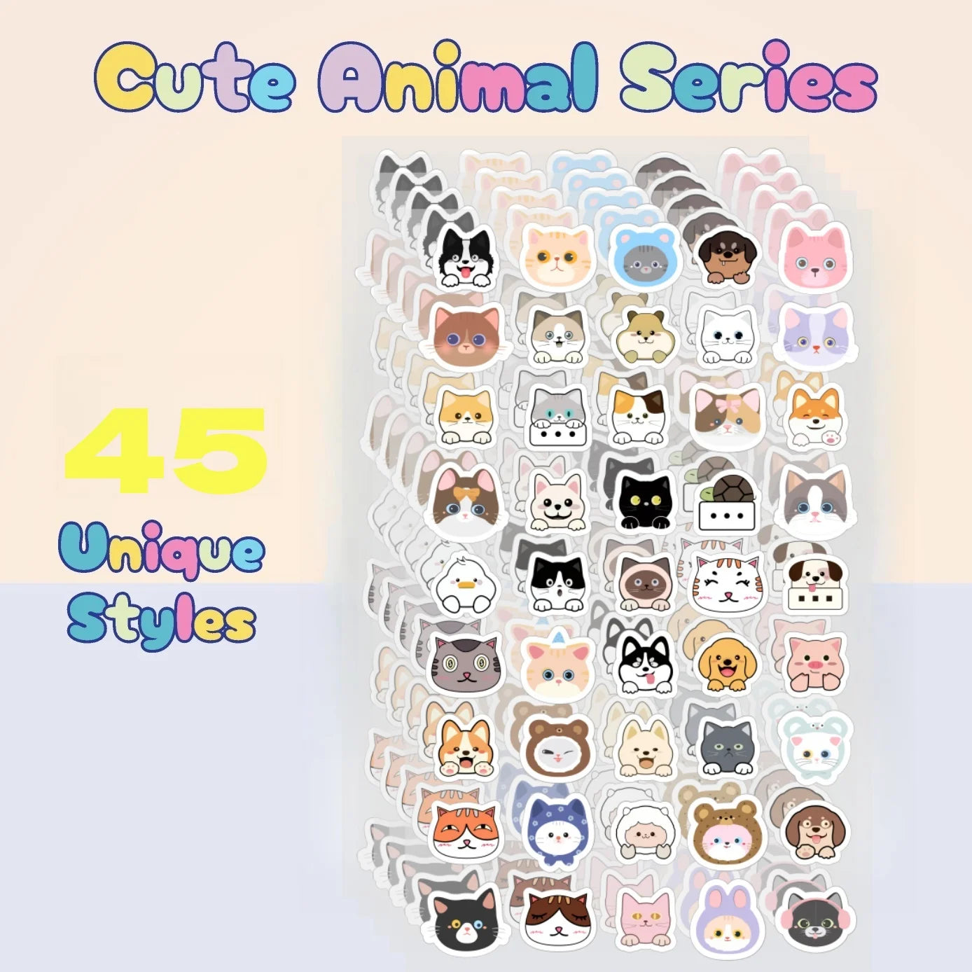 45pcs Cartoon acne patch, cute cat-shaped facial concealer acne patch, safe, non-toxic, gentle and non-irritating.