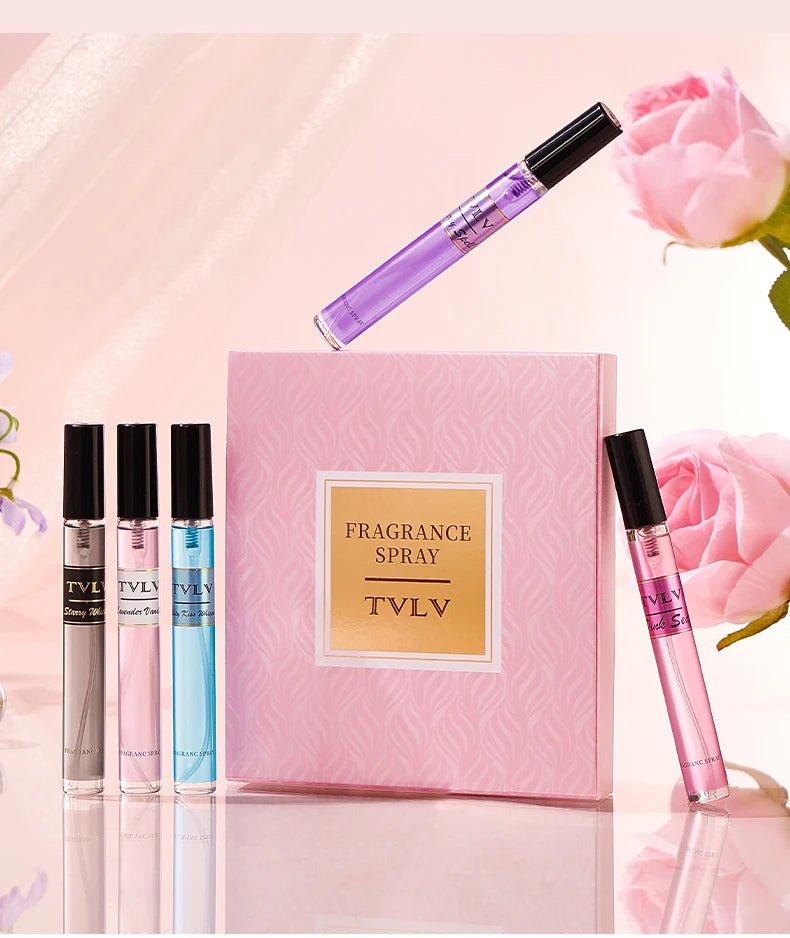 Alcohol-Free Women's Fragrance Gift Set 5Pcs Long-Lasting Fresh Scent Body Spray