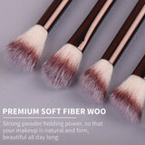 Soft Bristle Kabuki Blending Makeup Brush Set 13Pcs Foundation Eyeshadow Blush Cosmetic Tool Professional Salon Daily Facial Makeup Supply