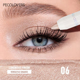 1PC Waterproof Eyeshadow Sticks Long Lasting High Pigmented Shimmer Glitter And Matte Neutral Brown Eyeshadow Pencil Crayon