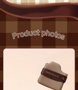 GECOMO 6 PCS Chocolate Powder Puff Set, Wet And Dry Sponge, Soft Leather Flocking Makeup Cushion