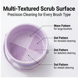 Silicone Makeup Brush Cleaning Bowl, Beauty Egg Tool with Drying Shelf – Storage Set for Powder Puff & Brushes