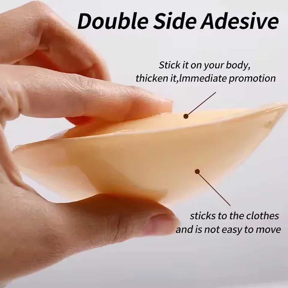 Women Triangle Nipple Cover Sticker Boost Inserts Bra Lift Up Bra Pads Adhesive Cup Chest Patch Breast Invisible Bra Bikini Pad