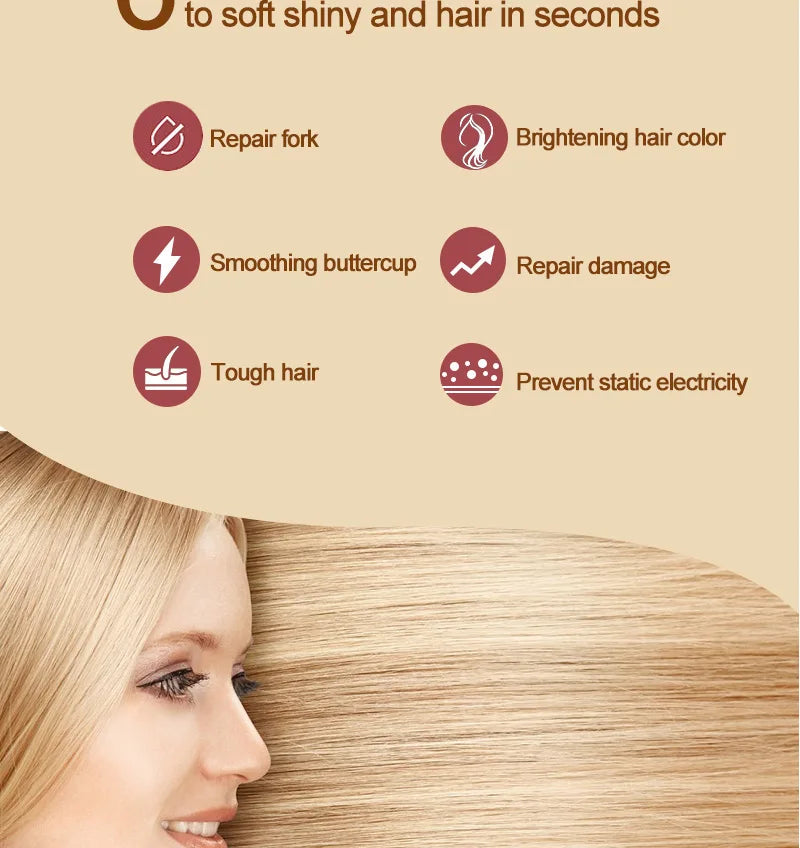 PURC No Steam Hair Mask Intensive Repair Dry Damaged Hair Smooth Silky Anti-Breakage Volumizing Hair Spa Treatment Conditioner