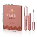 6Pcs/8Pcs Matte Color Lasting Lip Gloss Set Three-Dimensional Plastic Lips Waterproof Anti-Sweat Non-Stick Cup Lipstick Set