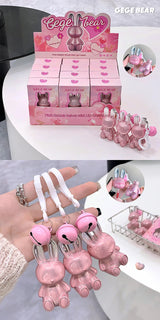 Gege Bear Pink Rabbit Velvet Matte Lip Cream Black Rabbit Water light lip glaze matte mirror pendant lipstick lip gloss
