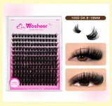 WOSHEER Eyelash Clusters Kit Thick Individual Lashes Lash Bond And Seal And Remover Faux Mink Lashes Eyelash Extension DIY