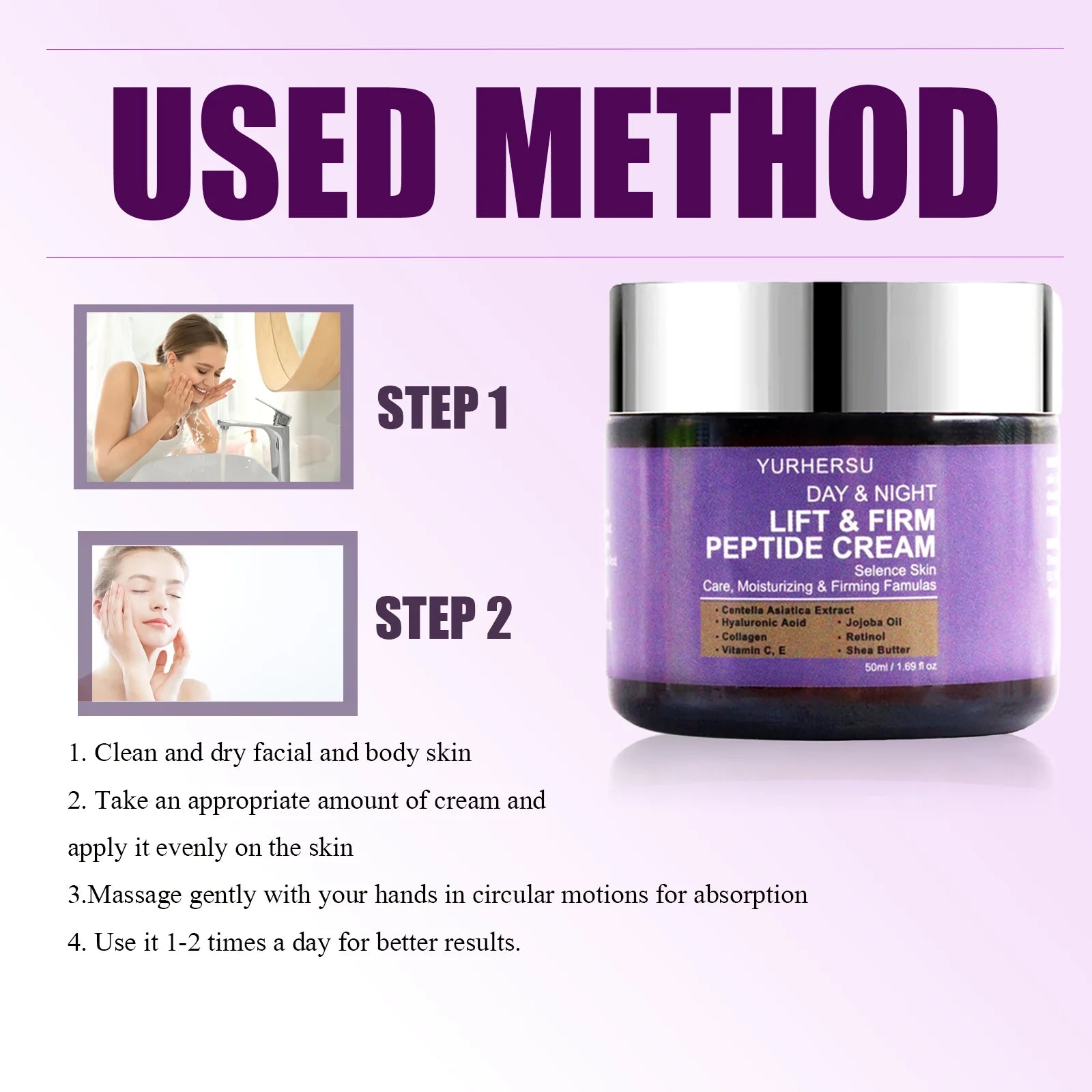 Day & Night Lifting Cream, Anti-Wrinkle Face Firming Cream, Tightens Sagging Skin, Fast Absorption, For All Skin Types