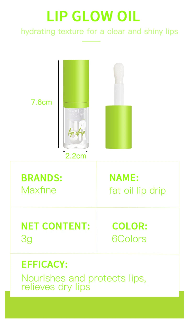 6-tone moisturizing lip gloss luminous oil lip gloss, moisturizing transparent liquid lip gloss, natural lip enhancer, make lips