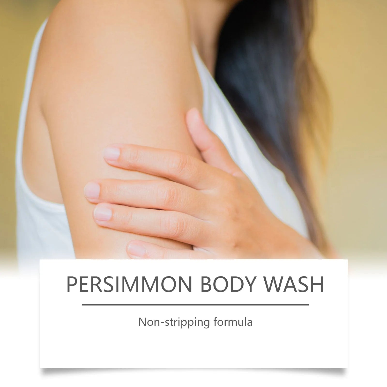 Persimmon Body Wash Gel Gentle Cleansing Moisturizing Skin Exfoliating Shower Gel Smooth Soft Body Odor Remover Bath Products