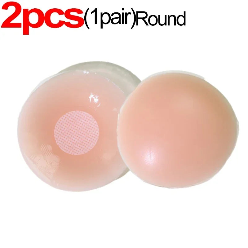 2/10pcs Invisible Nipple Cover Stickers Self-adhesive Chest Breast Petals Silicone Lift Up Paddings Reusable Women's Patch Bra