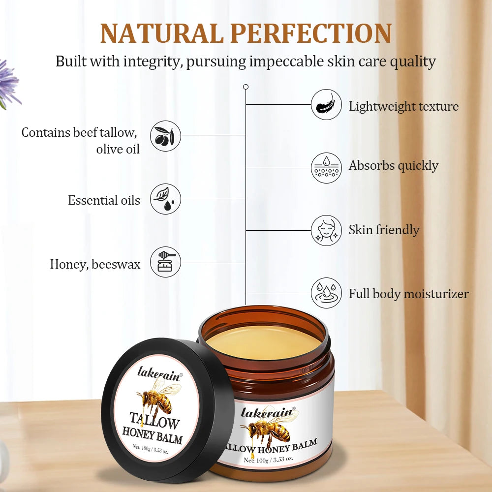 Tallow Honey Balm Specifically For Dryness And Itchiness Skin Moisturizing Beef Tallow Face Cream Body Lotion Face Cream Care