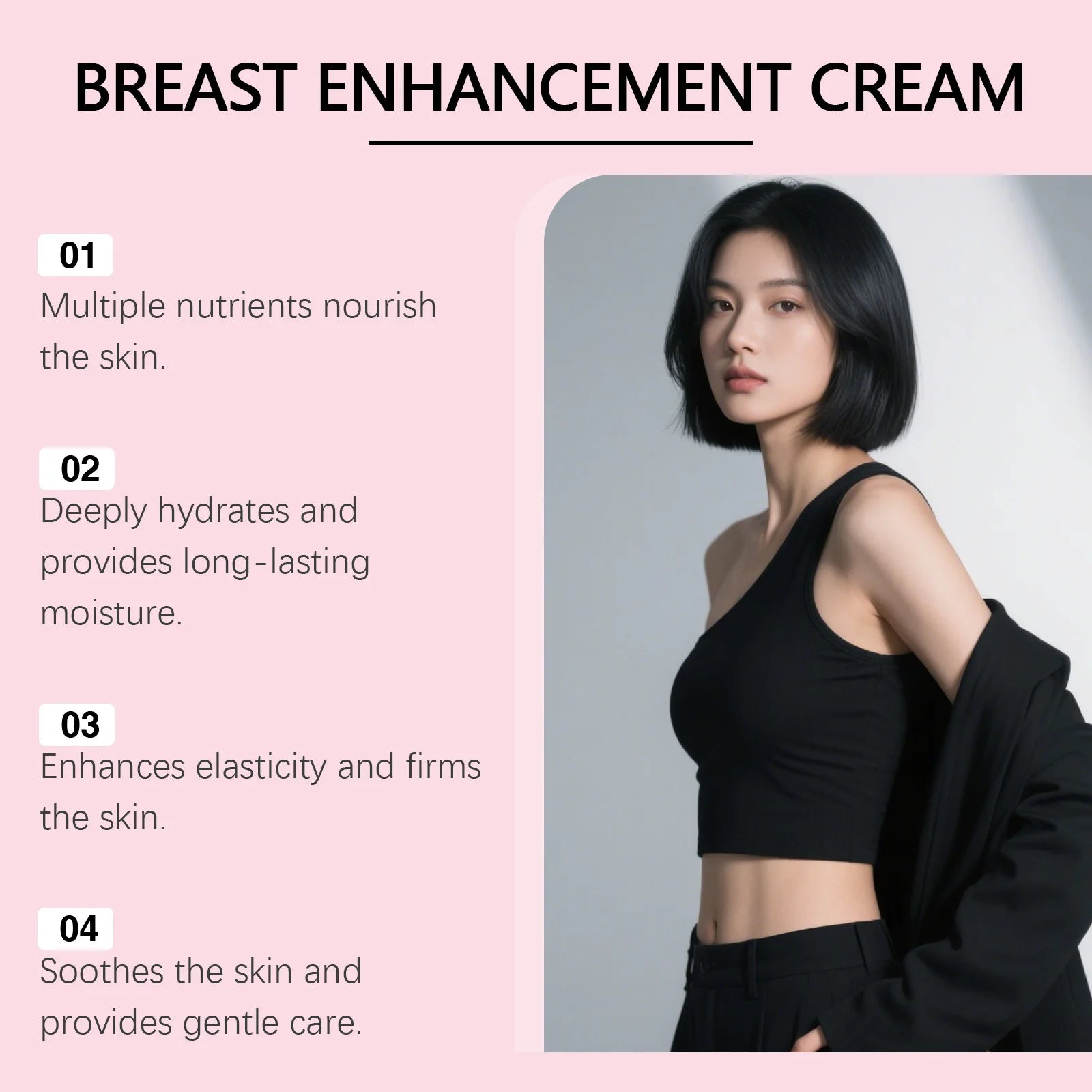 Bust Firming Cream with Retinol & Panthenol Lifting & Moisturizing Chest Treatment Improves Skin Elasticity & Hydration Night