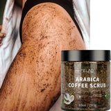 MELAO Arabica Coffee Scrub - All Natural Exfoliating Body Scrub for Skin Care Dead Sea Salt and Arabica Coffee Moisturizing