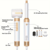 Tinsol 7 In 1 Hair Dryer Brush Brushless High Speed Hair Dryer with Diffuser Ionic Blow Dryer Hot Air Styling Comb Hair Curler