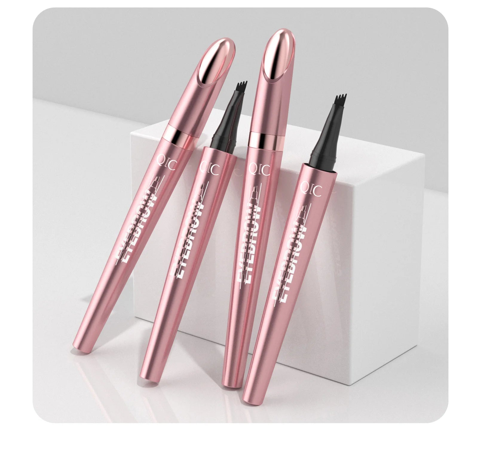Four Claw Liquid Eyebrow Pen Waterproof Sweatproof Long Lasting 3D Wild Brow Microblading Makeup for Beginners