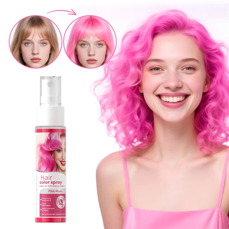 Hair Color Spray Long Lasting Hair Dye Spray Instant Hair Salon Multi Color Hair Colour Cream for Festive Party Socccer Fan Gift