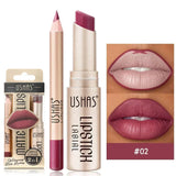 2 In 1 Lipstick Set Lip Liner Free Shipping Make-up for women Waterproof Long lasting Cosmetics Korean makeup Matte lipstick