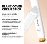 Lakerain Color Changing Foundation Stick Full Coverage Matte Finish Dual-Ended Brush & Stick Waterproof Smooth Foundation Makeup
