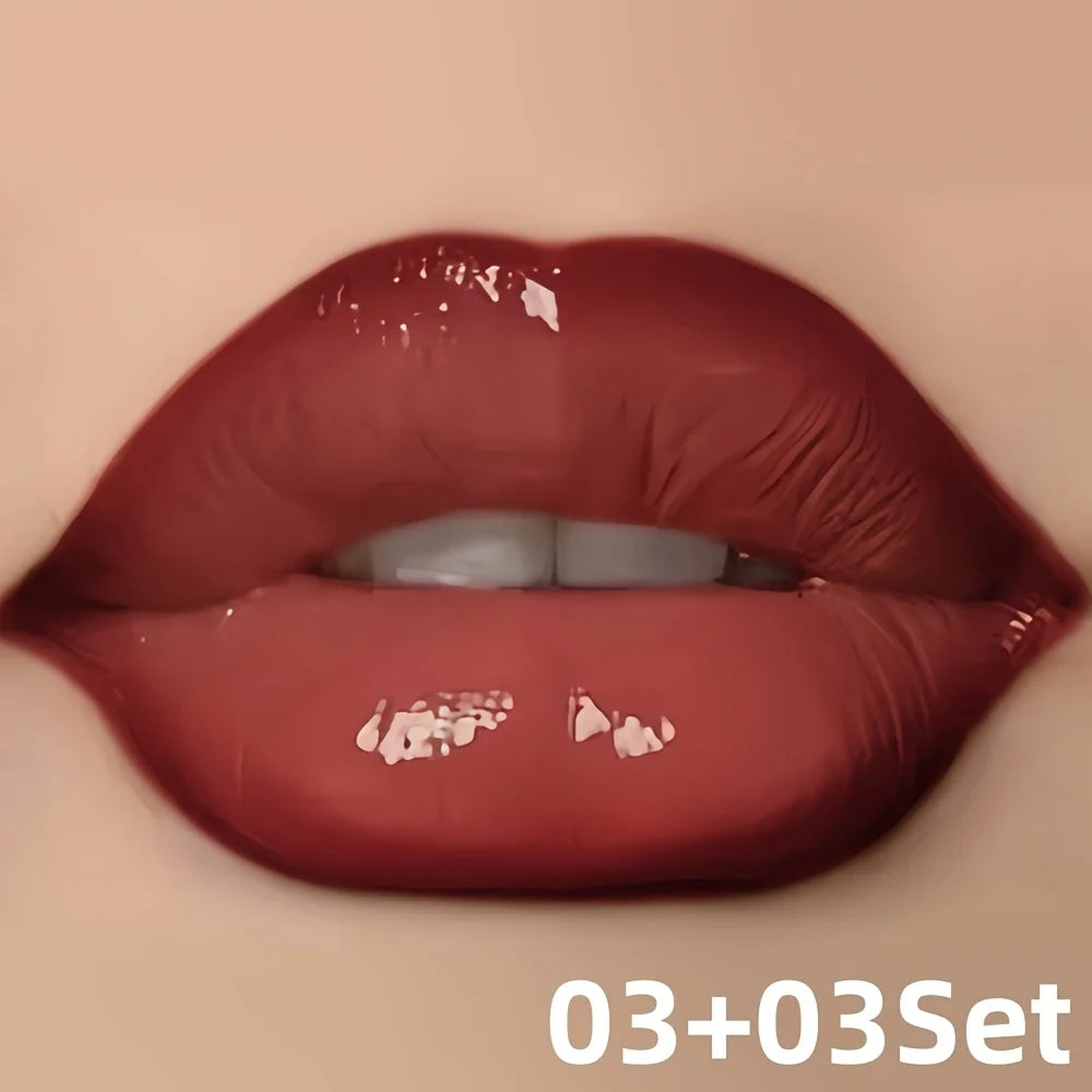 Hydrating Lip Gloss + Lip Liner Kit, 3D Precision Lip Contour, Plump Look, High Shine, Smudge-Resistant Wear
