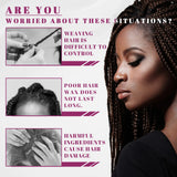 Styling Braiding Gel Wax Carbomer Long Lasting Strong Hold Pomade Anti-Frizz Smooth Hair Finishing Shaping Hair Edge Control