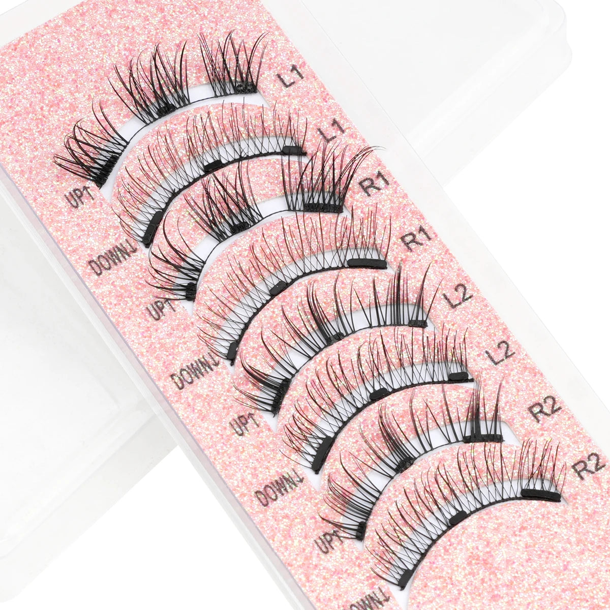 1/2 Pair Reusable Magnetic Eyelashes Tweezers Set Faux Mink Lashes Handmade 3D Natural False Eyelashes and Magnetic Tweezers Set