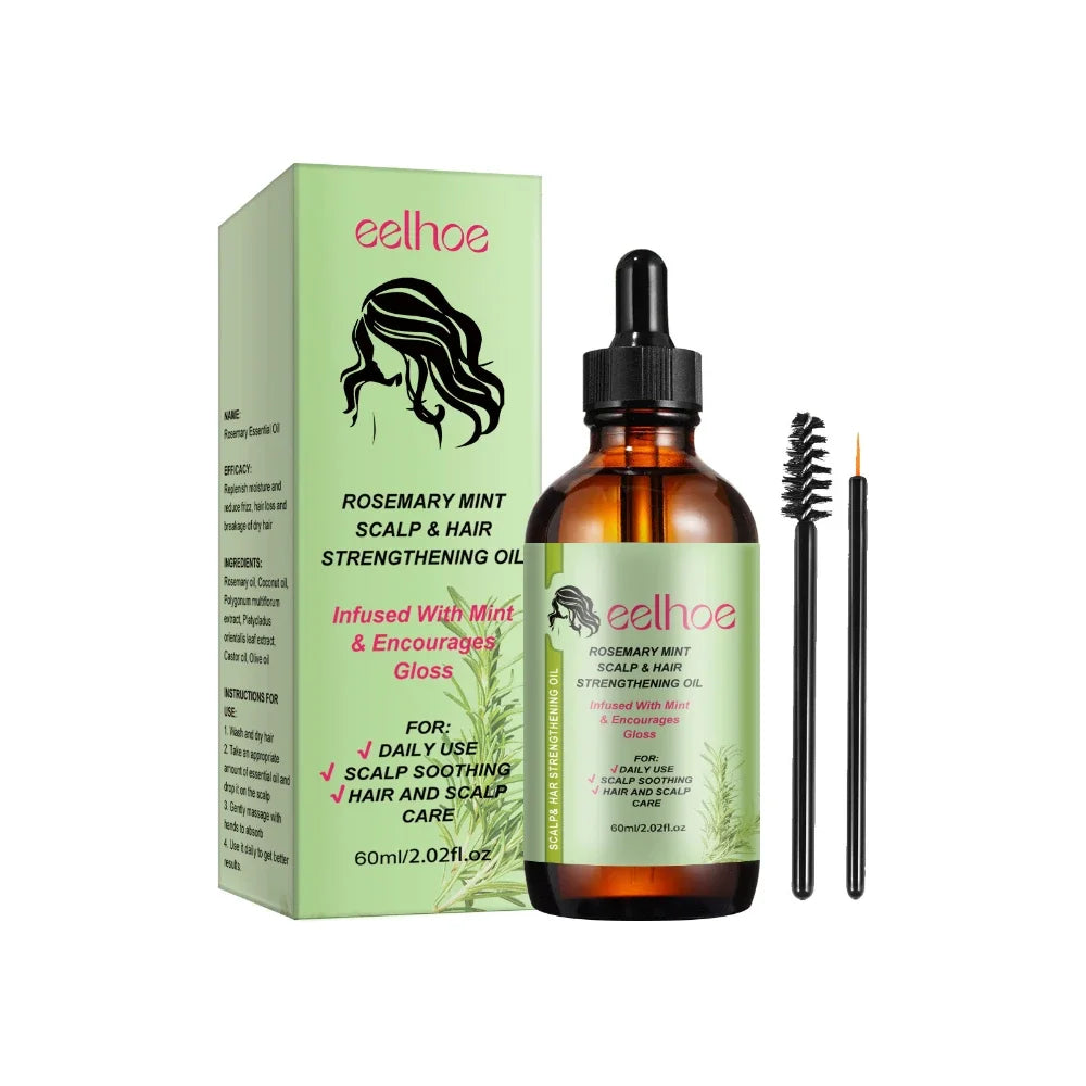 Hair Growth Essential Oil Rosemary Mint Hair Strengthening Oil Nourishing Treatment for Ends and Dry Organics Hair