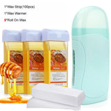 Roll On Waxing Kit With Wax Cartridges And Wax Strips 3 In 1 Soft Wax Heater Kit Hair Removal Wax Wax Paper Waxing Kits Warmer