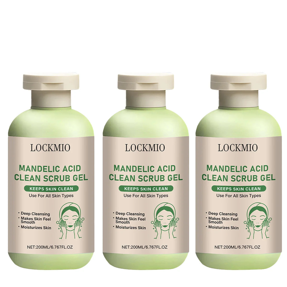 Mandelic Acid Clean Scrub Gel Gentle Exfoliator Dead Smooth Skin Care Product Deep Clean Scrub Improve Facial Texture Appearance