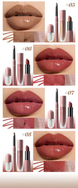 4pcs/10pcs/set Nude Lip Gloss Matte Velvet Lipstick Waterproof Long-lasting  Liquid Lipstick Women Moist Lip Tint