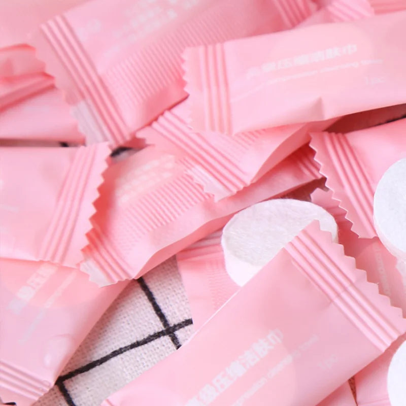 20/50/80/100PCS Mini Compressed Towel Disposable Capsules Towel Magic Face Care Tablet Outdoor Travel Cloth Wipes Paper Tissue