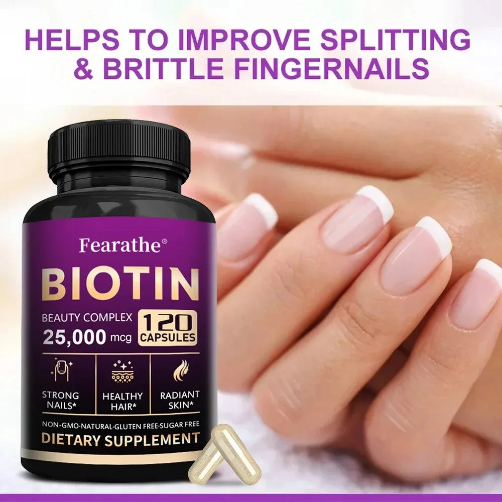 Powerful Marine Collagen - with Hyaluronic Acid, Biotin & MSM - Skin, Nails & Joint Health, Anti-Aging, Boost Energy