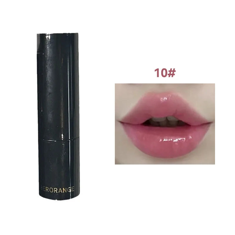 Lipstick Red Brown Lipstick Waterproof Moisturizing Mirror Lipstick Lip Gloss Natural Long-Lasting Makeup Valentine's Day Gift