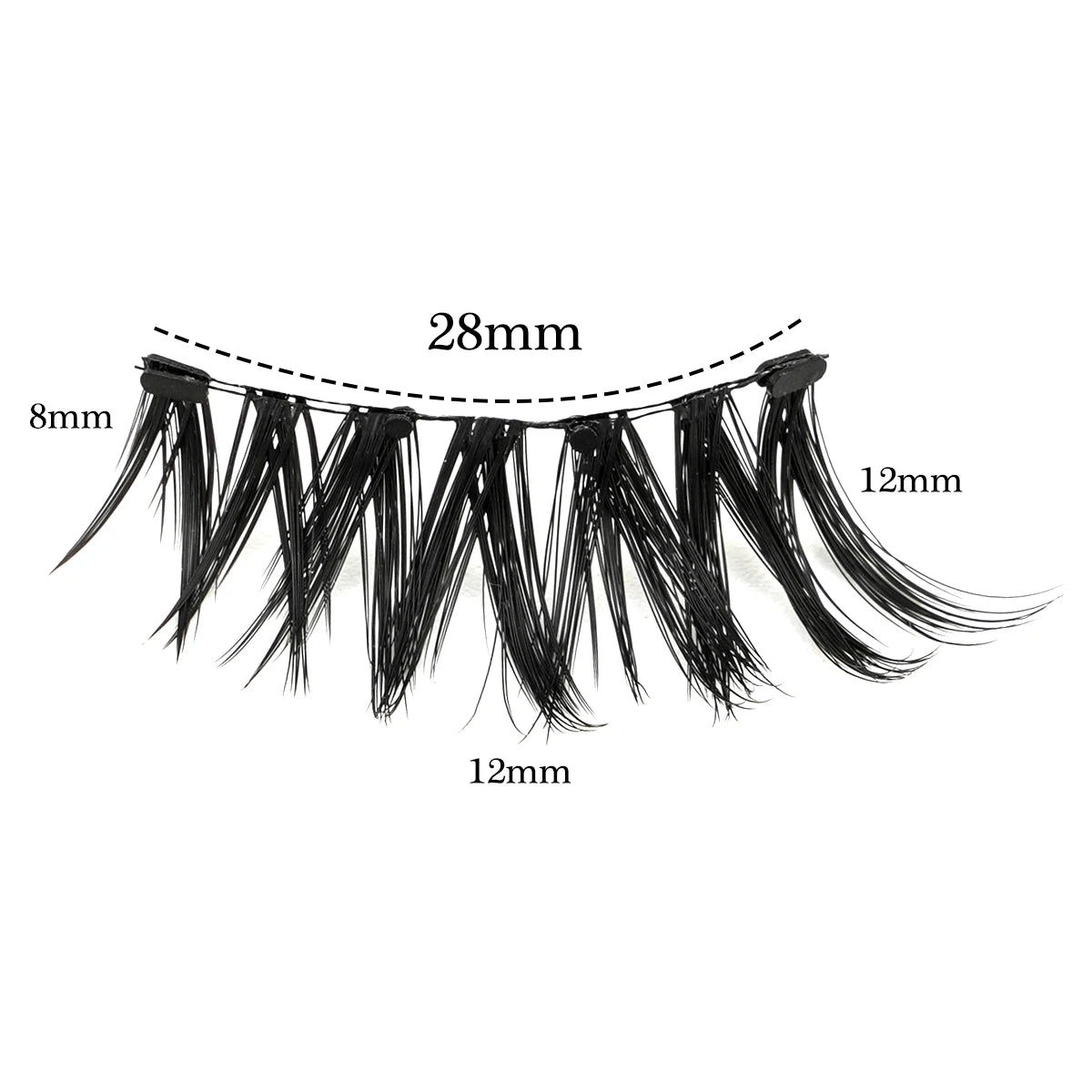 1/2 Pair Reusable Magnetic Eyelashes Tweezers Set Faux Mink Lashes Handmade 3D Natural False Eyelashes and Magnetic Tweezers Set