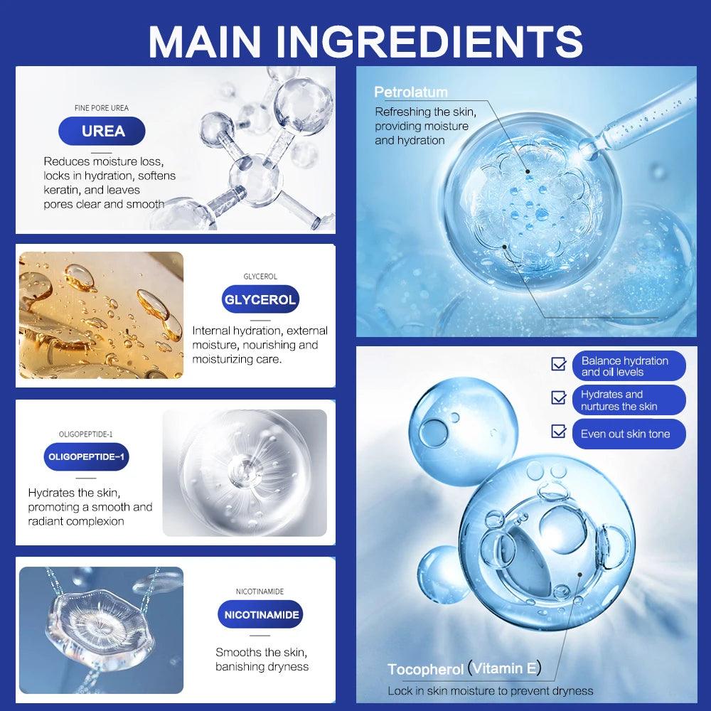Vitamin E Urea Foot Cream, Moisturizing And Tender Hand And Feet Skin, For Dry And Peeling Hand, Feet And Body 170g/bottle