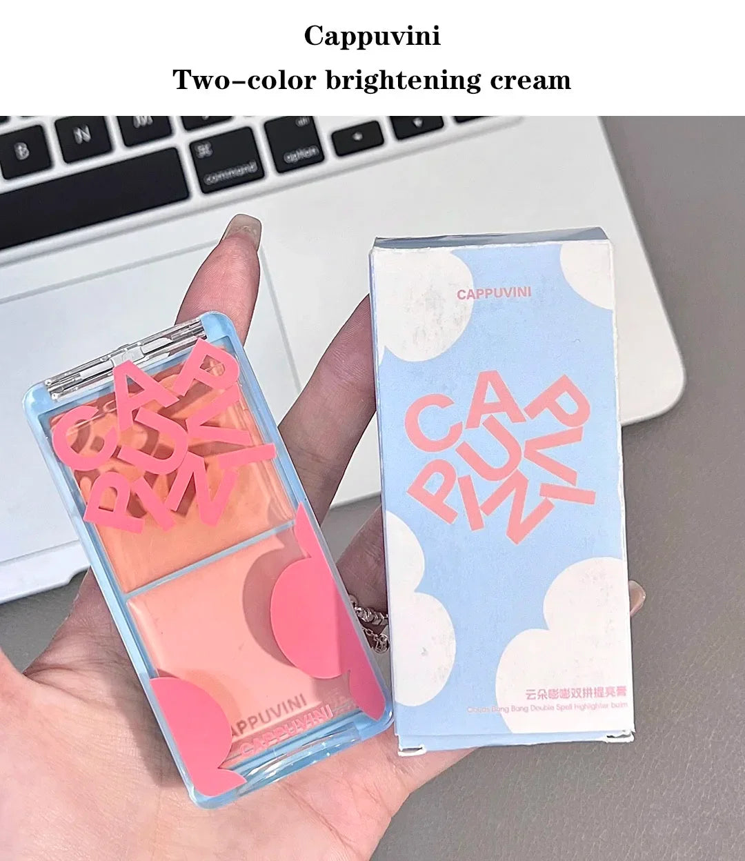 Two-tone Face Brightening Cream Pink Highlight Expansion Facial Highlighter Palette Natural Blush Moisturizing Matte Pink Rouge