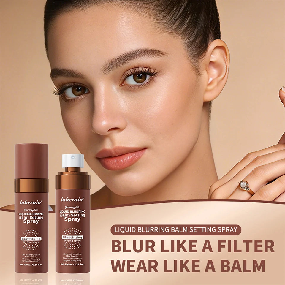 Makeup Fixer Spray Long-Lasting Oil Control Natural Matte Non Drying Weightless Makeup Liquid Blurring Balm Setting Spray