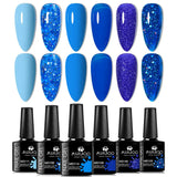 6pc Nail Gel Polish Set All-Season Ultra Pigmented Semi Permanent UV Painting Gel For Nails Salon DIY Manicure Varnish Design